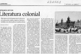 Literatura colonial  [artículo] Rodrigo Cánovas