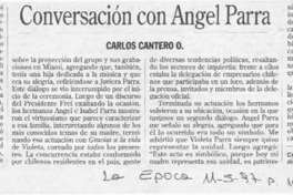 Conversación con Ángel Parra  [artículo] Carlos Cantero O.