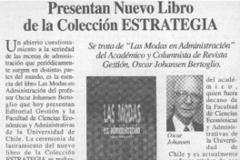 Presentan nuevo libro de la colección Estrategia  [artículo]