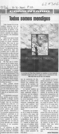 Todos somos mendigos  [artículo] Jaime Retamales