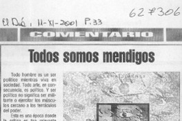 Todos somos mendigos  [artículo] Jaime Retamales