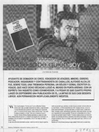 "Soy un olvidado, nadie sabe quién soy"  [artículo] Lino Solís de Ovando