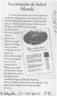 La campaña de Isabel Allende  [artículo]