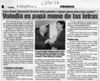 Volodia es papá mono de las letras  [artículo]