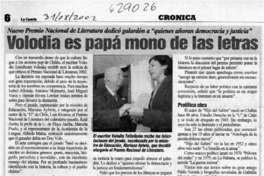 Volodia es papá mono de las letras  [artículo]