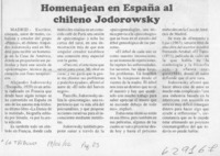 Homenajean en España al chileno Jodorowsky  [artículo]