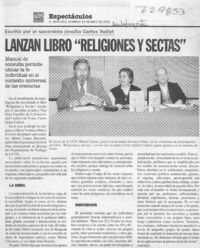 Lanzan libro "Religiones y sectas"  [artículo]