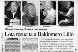 Lota resucita a Baldomero Lillo  [artículo]