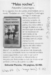 "Malas noches"  [artículo]