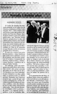 Neruda a treinta años  [artículo]