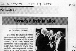Neruda a treinta años  [artículo]
