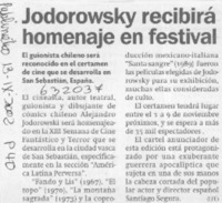Jodorowsky recibirá homenaje en festival  [artículo]