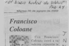 Francisco Coloane  [artículo] Antonio Horvath Kiss