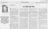 La silla del sol  [artículo] Jorge Aravena Llanca