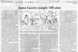 Juana Lucero cumple 100 años