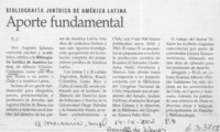 Aporte fundamental  [artículo] M. D.