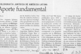 Aporte fundamental  [artículo] M. D.