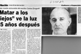"Matar a los viejos" ve la luz 25 años después  [artículo]