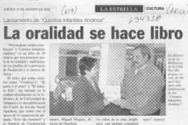 La oralidad se hace libro  [artículo]
