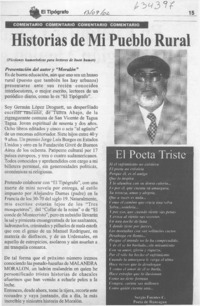 Historias de mi pueblo rural  [artículo]