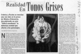 Realidad en tonos grises  [artículo] María Teresa Cárdenas