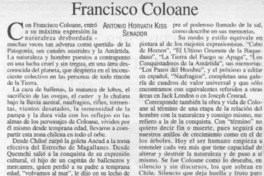 Francisco Coloane  [artículo] Antonio Horvath Kiss