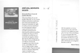 José Leal, novelista oculto  [artículo]