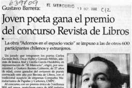 Joven poeta gana el premio del concurso Revista de Libros  [artículo]