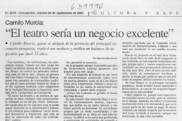"El teatro sería un negocio excelente"  [artículo] Marcelo Sánchez R.