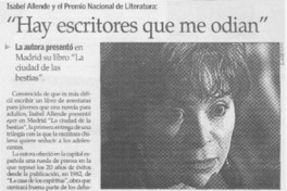"Hay escritores que me odian"