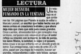 Mujer desnuda fumando en la ventana  [artículo]
