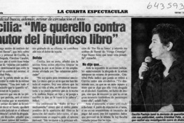 Cecilia, "me querello contra el autor del injurioso libro"  [artículo]
