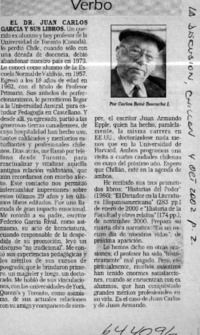 El Dr. Juan Carlos García y sus libros  [artículo] Carlos René Ibacache