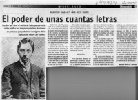El poder de unas cuantas letras  [artículo] Mariela Navarro Fuentes