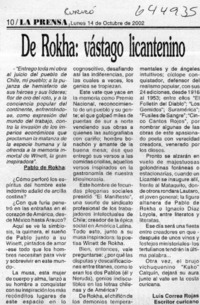 De Rokha, vástago licantenino  [artículo] Luis Correa Rojas