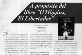 A propósito del libro "O'Higgins, el libertador"