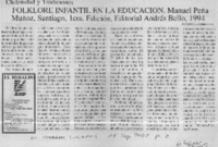 Folklore infantil en la educación  [artículo]