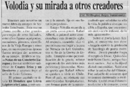 Volodia y su mirada a otros creadores  [artículo] Wellington Rojas Valdebenito