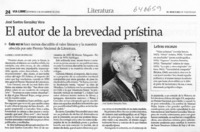 El autor de la brevedad prítina  [artículo] Gabriel Castro Rodríguez