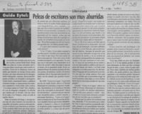 Peleas de escritores son muy aburridas