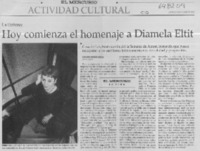 Hoy comienza el homenaje a Diamela Eltit