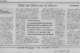 Hay un libro en el clóset  [artículo] Vicente Montañés