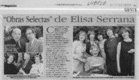 "Obras selectas" de Elisa Serrana  [artículo]