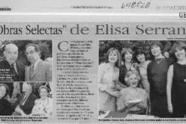 "Obras selectas" de Elisa Serrana  [artículo]