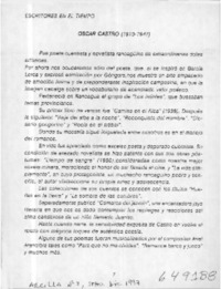 Oscar Castro (1910-1947)  [artículo]