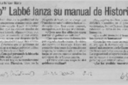 "Conciudadano" Labbé lanza su manual de Historia de Chile  [artículo] M. C.