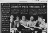 Liliana Ross prepara su reingreo a la TV  [artículo]