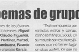 Lanzarán libro de poemas de grupo literario "Villán"  [artículo]