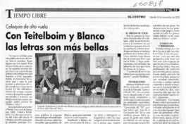 Con Teitelboim y Blanco las letras son más bellas  [artículo] Manuel Herrera