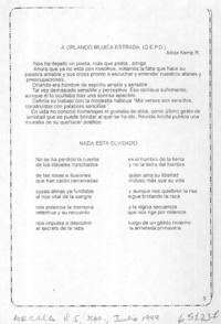 A Orlando Mujica Estrada (Q.E.P.D)  [artículo] Alicia Kemp R.